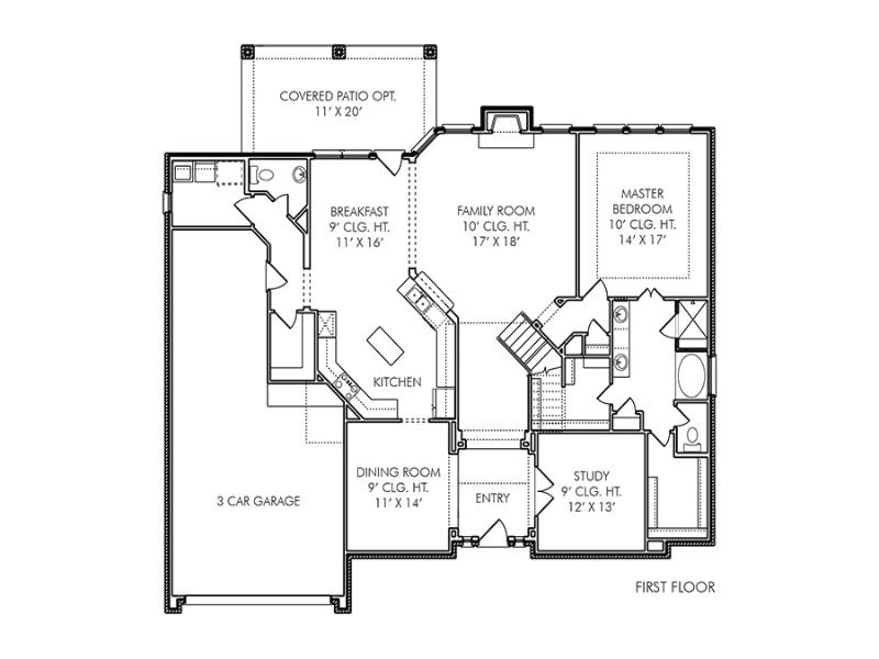 New Single Story House Plans In TX The Oxford At Woodshore 4 Bedroom Home Floor Plans